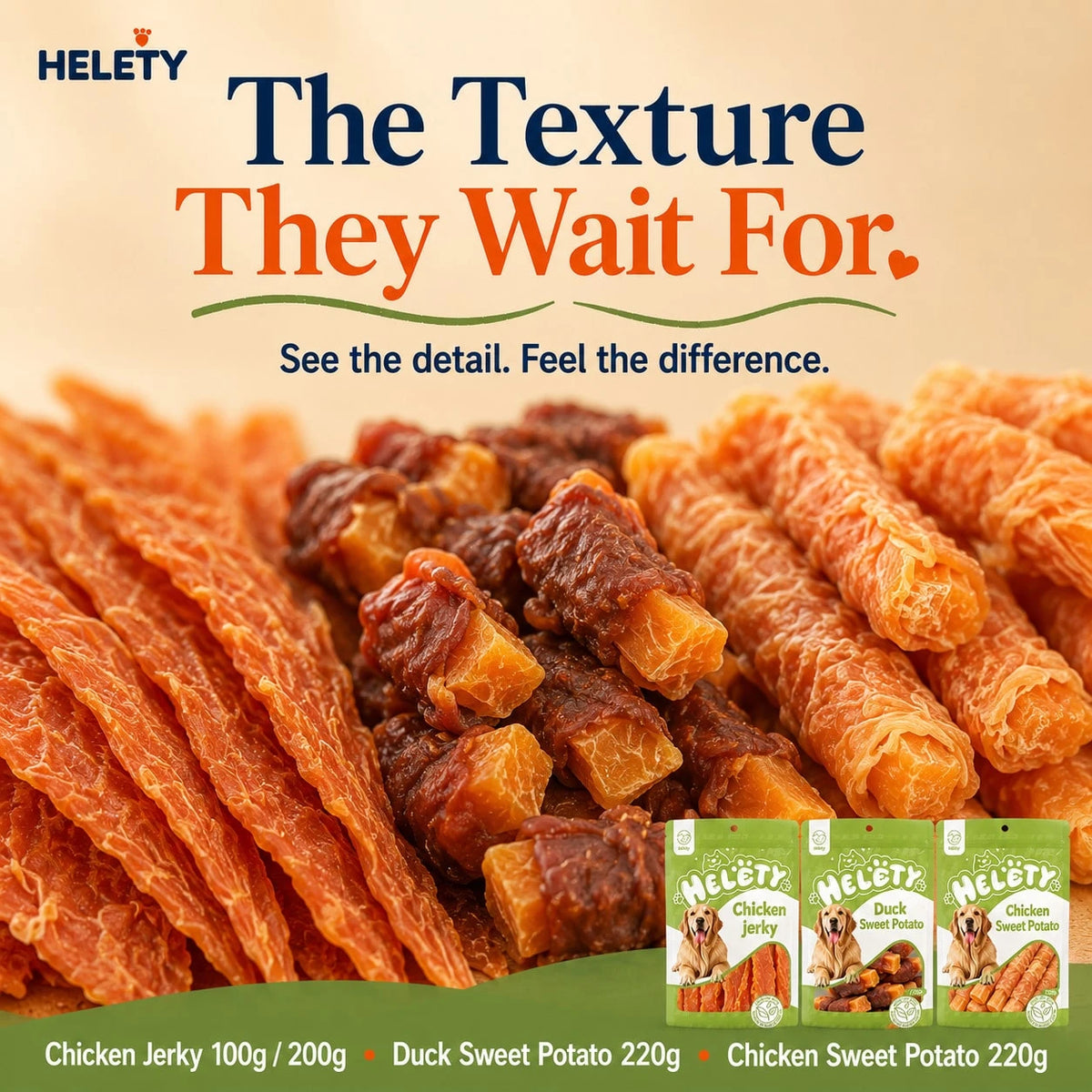 Heletly Chicken Jerkey Dog Food