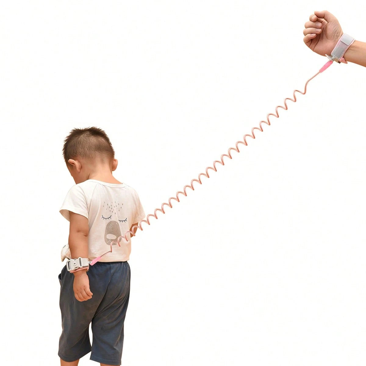 1pc Anti-Lost Tether Baby Wrist Link Chain Retractable Anti-Lost Rope Leash Bracelet With Key Lock, Upgraded Version