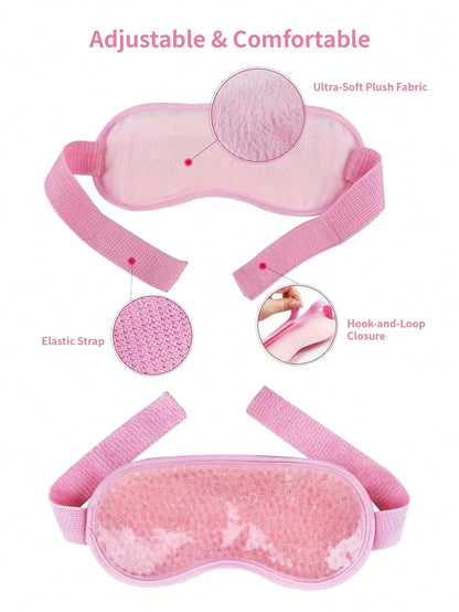 10 pcs Facial Beauty Care & Massage Tool Kit Combo - Face Massage Scraper, Roller, Face Ice Mold, Eye Hot/Cold Compress Mask, Facial Cleansing Brush, Sponge, Headband, Wristband, Toiletry Bag, Makeup Bag - Great Gift For Students, Moms, Sisters