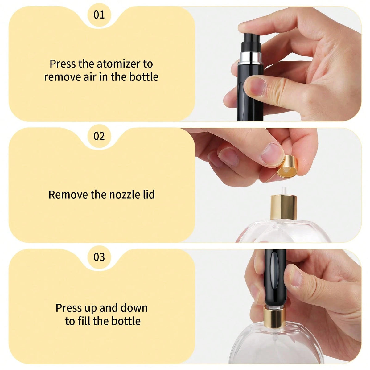 Travel Perfume Bottles, 5ml Refillable Travel Sprayer, Pocket Perfume Dispenser,  Suitable For Cologne Perfume, Holiday Travel Essential, Travel Bag, Travel Accessories, Beach Vacation, Summer Break, School Accessories, Back To School Supplies