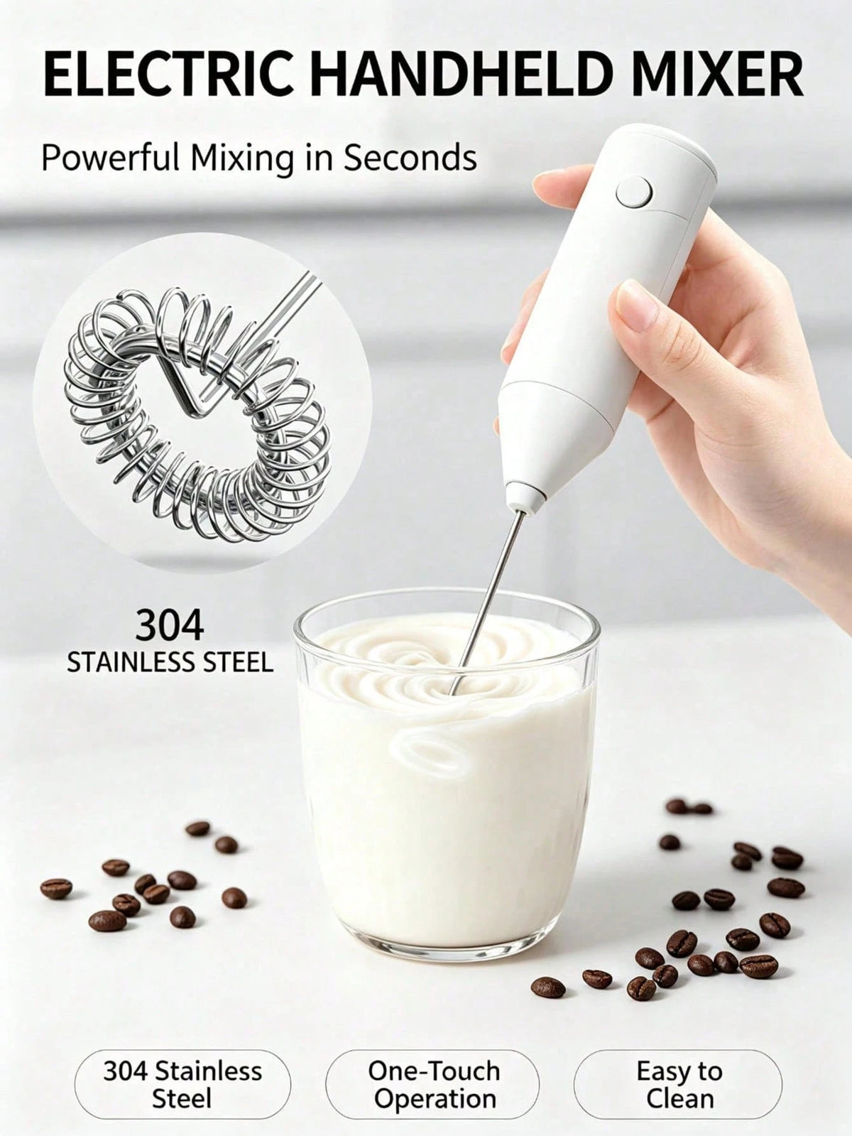 Milk Frother,Shipped At Random Handheld Milk Frother, Mini Milk Frother, Coffee Stirrer, Stainless Steel Drink Mixer, For Coffee, Latte, Cappuccino, Matcha, Hot Chocolate, Portable Milk Frother,
