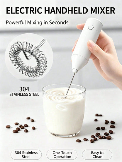 Milk Frother,Shipped At Random Handheld Milk Frother, Mini Milk Frother, Coffee Stirrer, Stainless Steel Drink Mixer, For Coffee, Latte, Cappuccino, Matcha, Hot Chocolate, Portable Milk Frother,